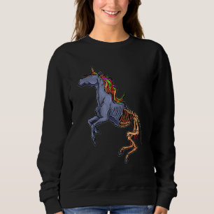 Zombie Unicorn Lazy Halloween Costume Cool Zombiec Sweatshirt