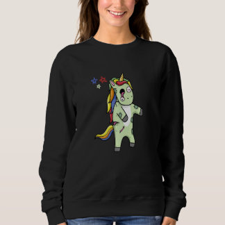 Zombie Unicorn Magical Unicorn Halloween Zombie Sweatshirt
