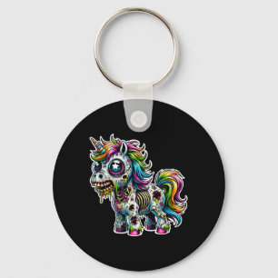 Zombie Unicorn Scary Halloween Horror Monster Key Ring