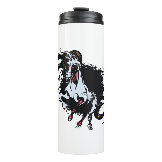 Zombie Unicorn Standing Thermal Tumbler (Front)