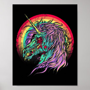 Zombie Unicorn Unicorn Halloween  Poster