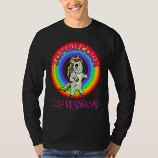 Zombie Unicorn Zombiecorn Halloween Rainbow T-Shirt