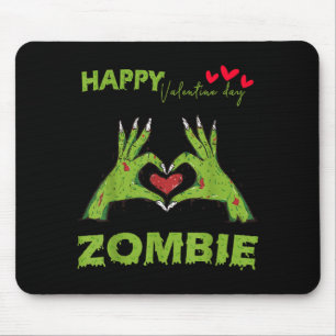 Zombie Valentine's Day Hand Shape A Heart Hallowee Mouse Pad