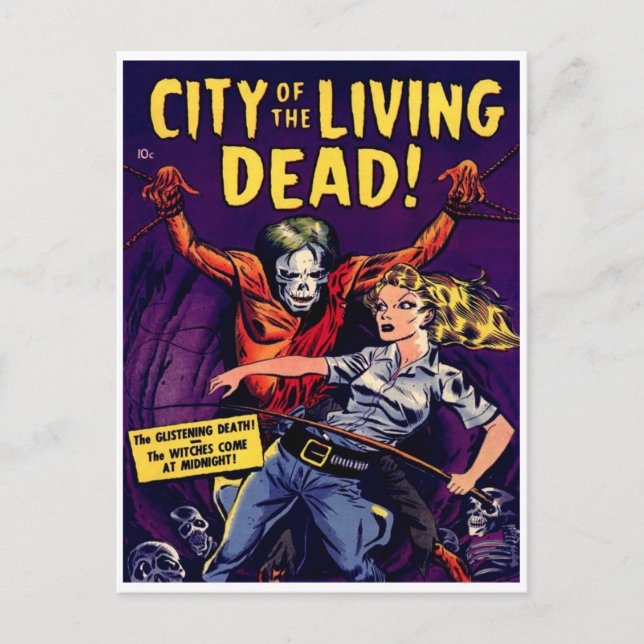 Zombie - Vintage Horror Comic Postcard (Front)