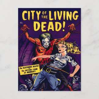 Zombie - Vintage Horror Comic Postcard