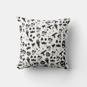 Zombie vintage Seamless Pattern Background theme Cushion