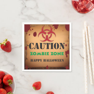 Zombie Virus Halloween Party Napkin
