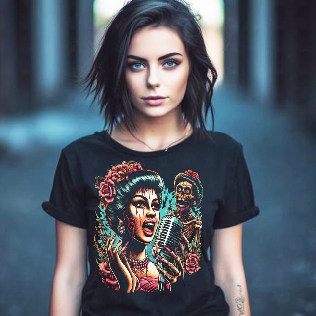 Zombie Voodoo Girl T-Shirt (Creator Uploaded)