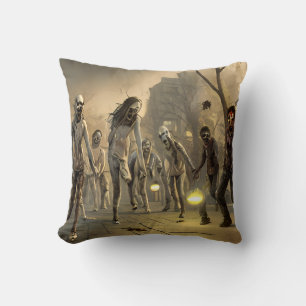 Zombie Walking Dead Horde Halloween Cushion