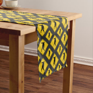 Zombie Warning Halloween Medium Table Runner
