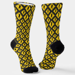 Zombie Warning Halloween Socks