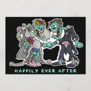 Zombie Wedding Invitations - "Happily Ever After"