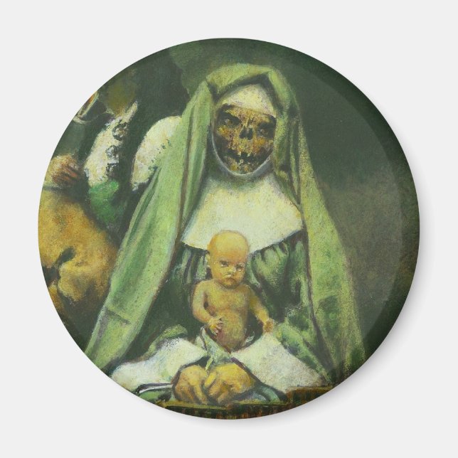 Zombie Witch Magnet (Front)