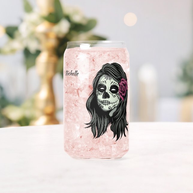Zombie Woman custom name Can Glass (Insitu (Wedding))