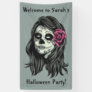 Zombie Woman custom text & colour banner