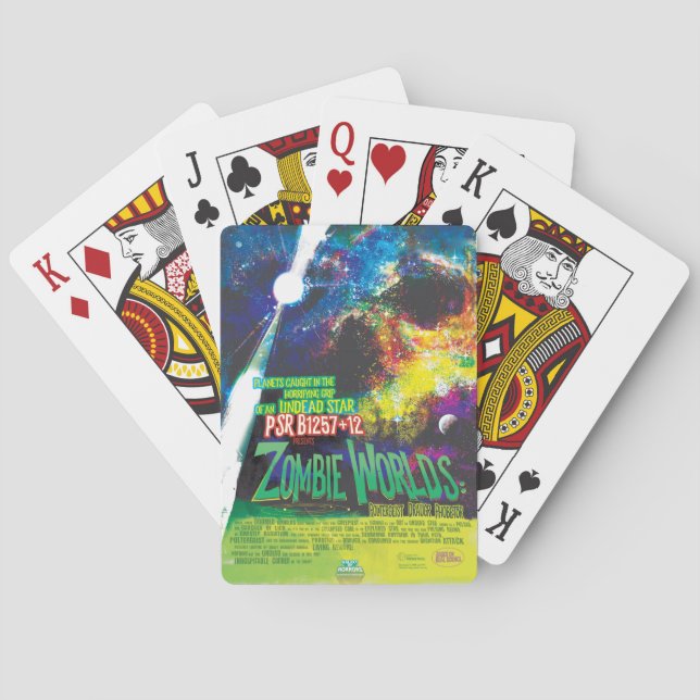 Zombie Worlds Halloween Galaxy of Horrors Playing Cards (Back)