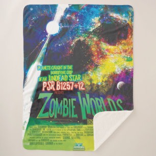 Zombie Worlds Halloween Galaxy of Horrors Sherpa Blanket