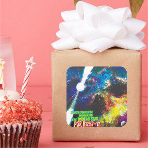 Zombie Worlds Halloween Galaxy of Horrors Square Sticker