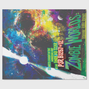 Zombie Worlds Halloween Galaxy of Horrors Wrapping Paper