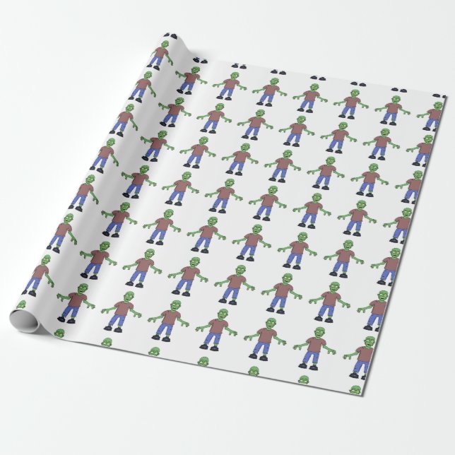 Zombie Wrapping Paper (Unrolled)