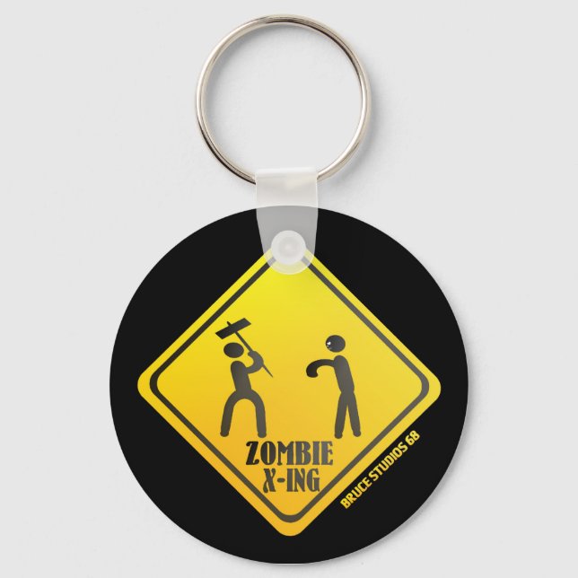 Zombie X-Ing Key Chain!!!! Key Ring (Front)