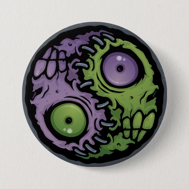 Zombie Yin-Yang 7.5 Cm Round Badge (Front)