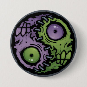 Zombie Yin-Yang 7.5 Cm Round Badge