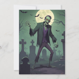 Zombie Zest – Halloween Greetings Card