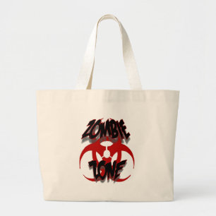 ZOMBIE ZONE LARGE TOTE BAG