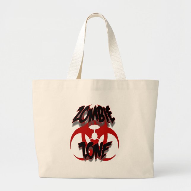 ZOMBIE ZONE LARGE TOTE BAG (Front)