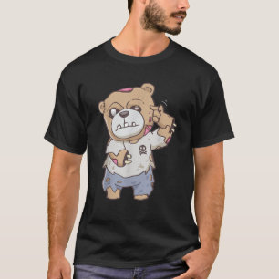 Zombiecore Aesthetic Zombie Bear Pastel Goth Creep T-Shirt