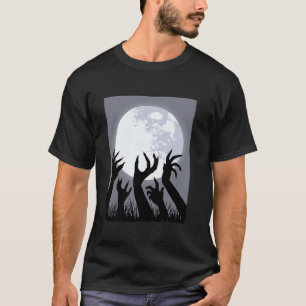 Zombiecore Aesthetic Zombie Full Moon T-Shirt