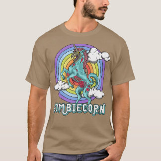 Zombiecorn Zombie Unicorn Rainbow Scary Funny Hall T-Shirt
