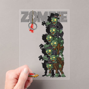 zombies acrylic invitations