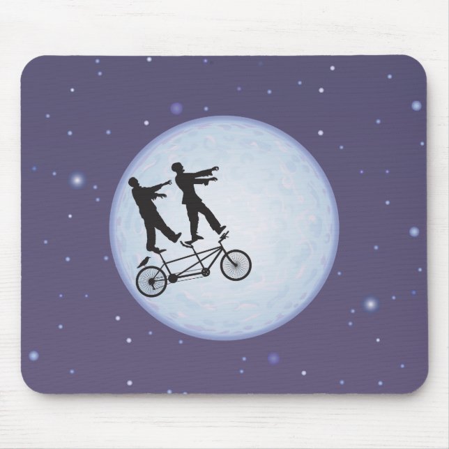 Zombies Apocalypse Cyclists in Love Mouse Pad (Front)