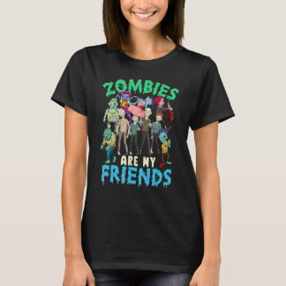 Zombies Are My Friend Halloween Costume Kids Boys  T-Shirt