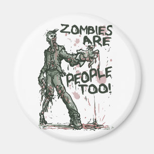Zombies are People too Gear Magnet