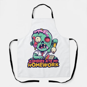 Zombies Ate My Homework Apron