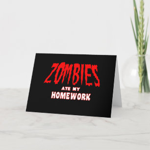 Zombies Ate My Homework Holiday Card