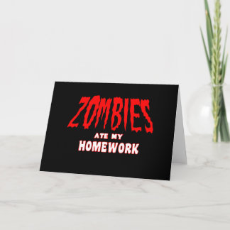 Zombies Ate My Homework Holiday Card