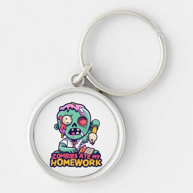 Zombies Ate My Homework Key Ring (Front)