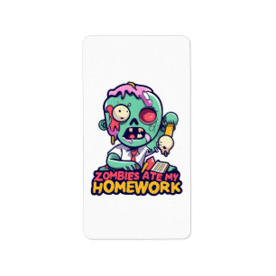 Zombies Ate My Homework Label
