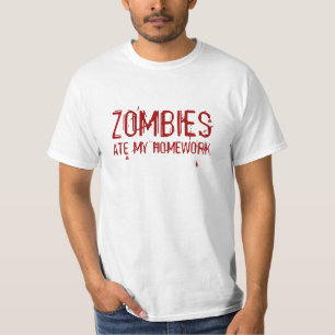 Zombies Ate My Homework tshirt
