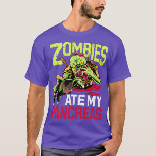 Zombies Ate My Pancreas Funny Diabetes T-Shirt