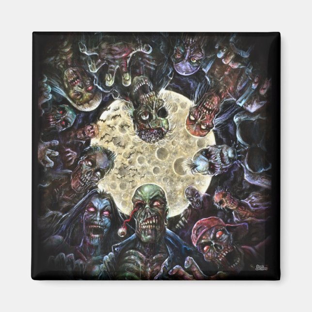 Zombies Attack (Zombie Horde) Magnet (Front)