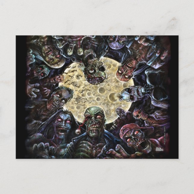Zombies Attack (Zombie Horde) Postcard (Front)