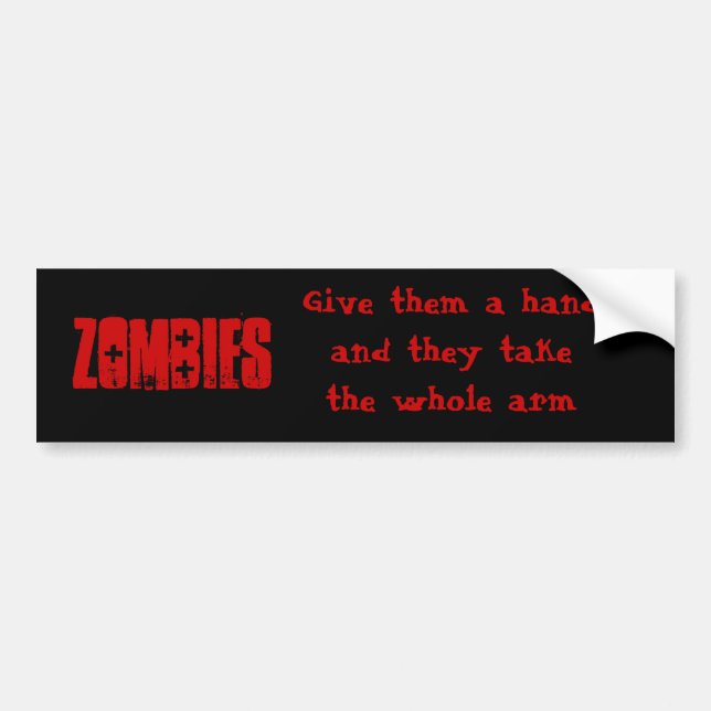 Zombies Bumper Sticker (Front)