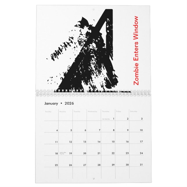 Zombies Calendar.  Can You Identify Them? Calendar (Jan 2026)