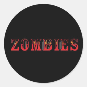Zombies Classic Round Sticker