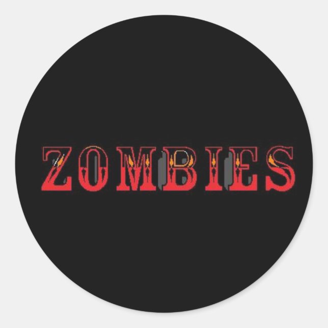 Zombies Classic Round Sticker (Front)